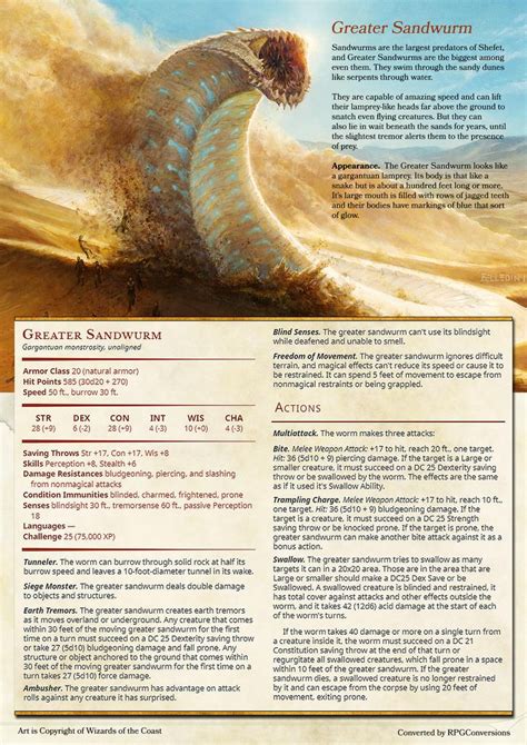 sand worm 5e